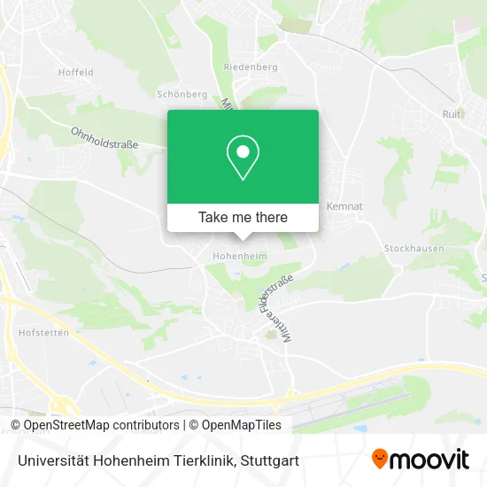 Карта Universität Hohenheim Tierklinik