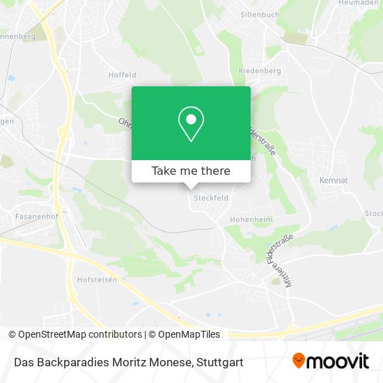 Карта Das Backparadies Moritz Monese