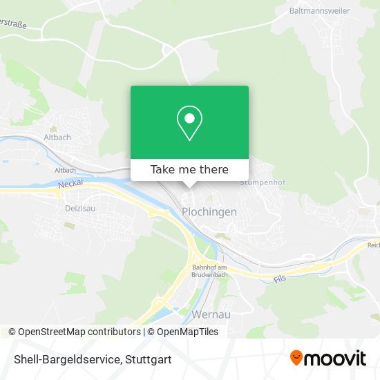 Shell-Bargeldservice map