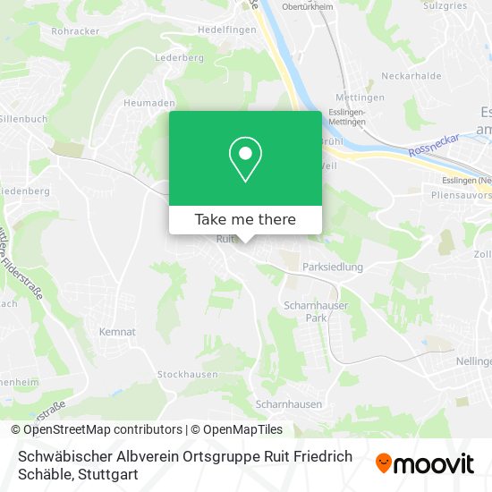 Карта Schwäbischer Albverein Ortsgruppe Ruit Friedrich Schäble