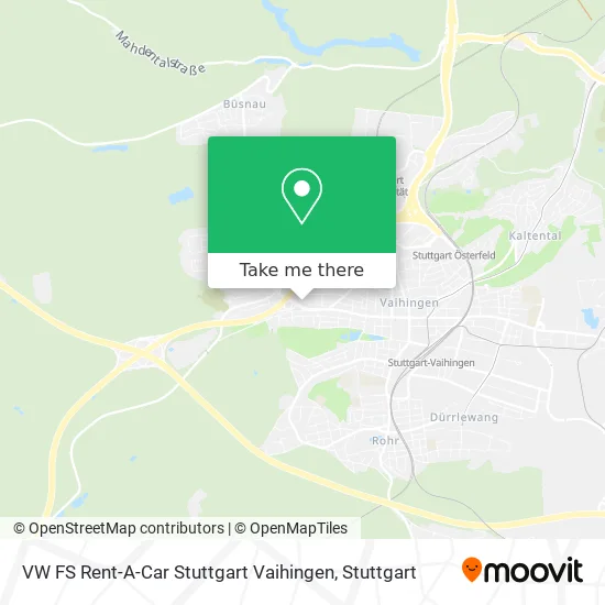 Карта VW FS Rent-A-Car Stuttgart Vaihingen