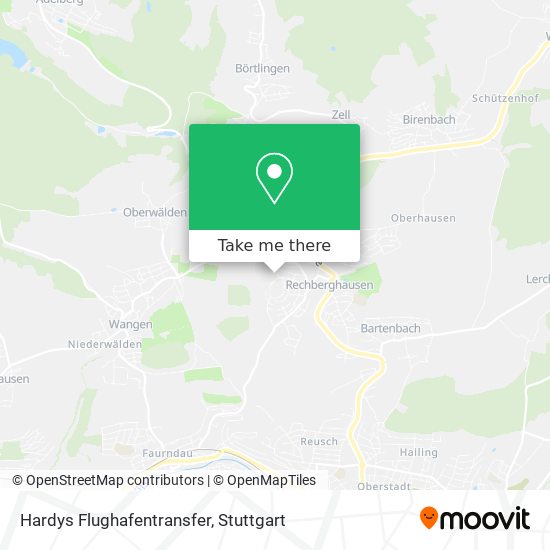 Hardys Flughafentransfer map