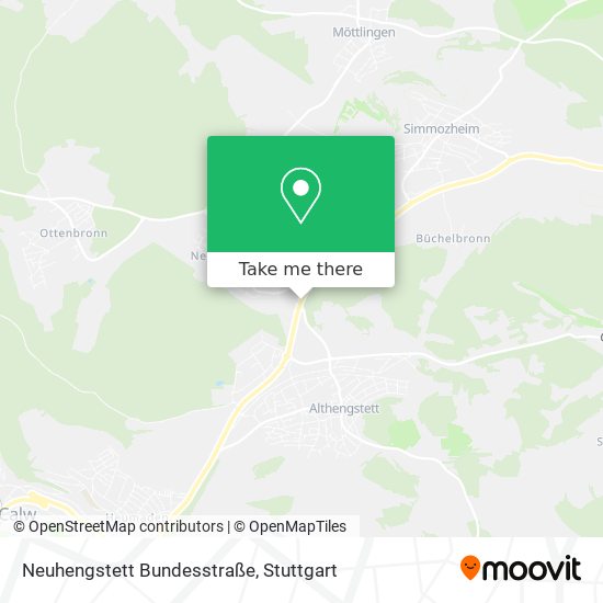 Neuhengstett Bundesstraße map