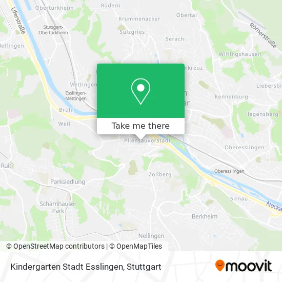 Карта Kindergarten Stadt Esslingen