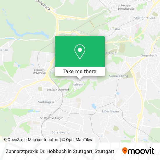 Zahnarztpraxis Dr. Hobbach in Stuttgart map