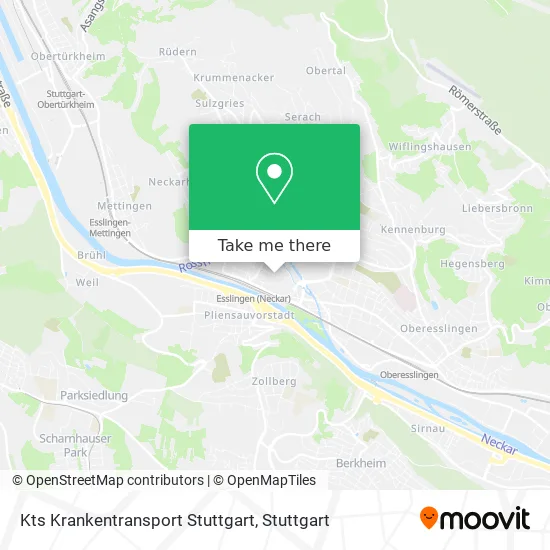 Карта Kts Krankentransport Stuttgart