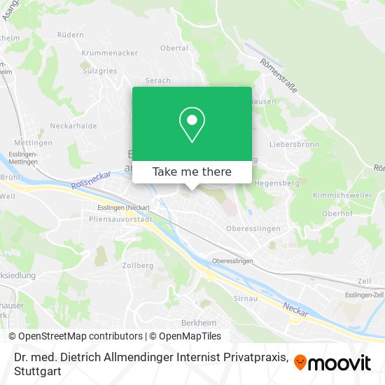 Dr. med. Dietrich Allmendinger Internist Privatpraxis map