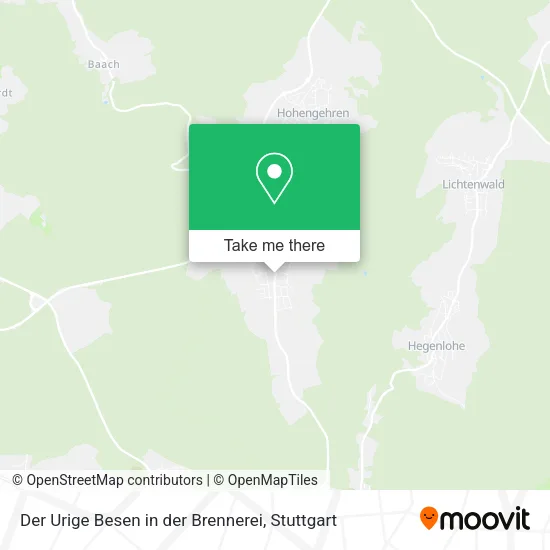 Карта Der Urige Besen in der Brennerei