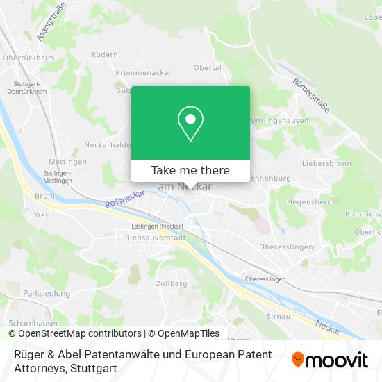 Rüger & Abel Patentanwälte und European Patent Attorneys map