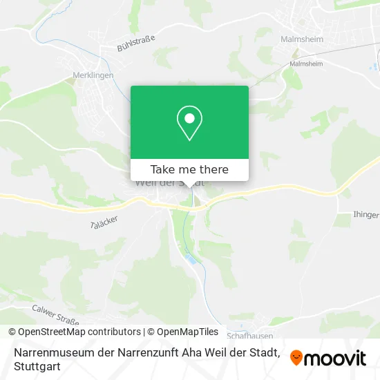 Карта Narrenmuseum der Narrenzunft Aha Weil der Stadt