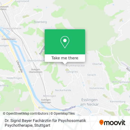 Карта Dr. Sigrid Beyer Fachärztin für Psychosomatik Psychotherapie