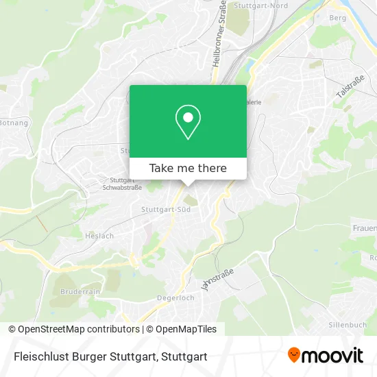 Карта Fleischlust Burger Stuttgart