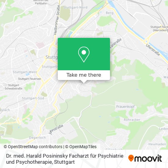 Dr. med. Harald Posininsky Facharzt für Psychiatrie und Psychotherapie map