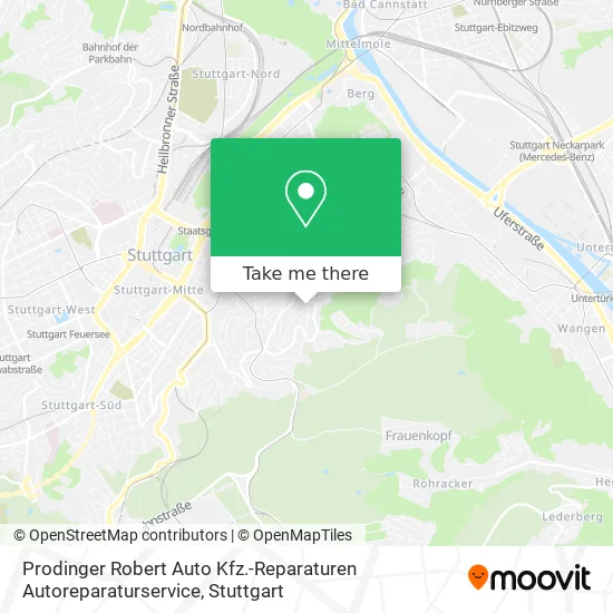 Карта Prodinger Robert Auto Kfz.-Reparaturen Autoreparaturservice