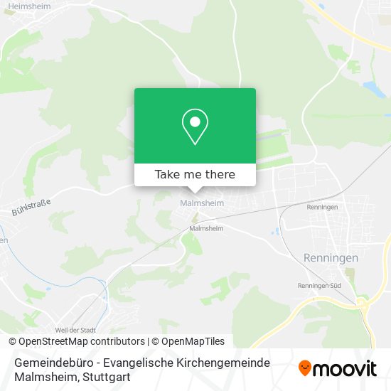 Gemeindebüro - Evangelische Kirchengemeinde Malmsheim map