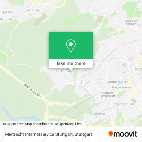 Карта Mietrecht Internetservice Stuttgart