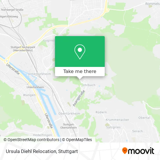 Ursula Diehl Relocation map