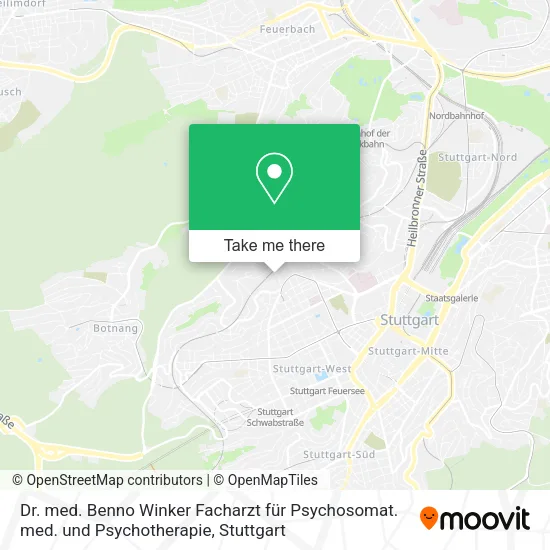 Карта Dr. med. Benno Winker Facharzt für Psychosomat. med. und Psychotherapie