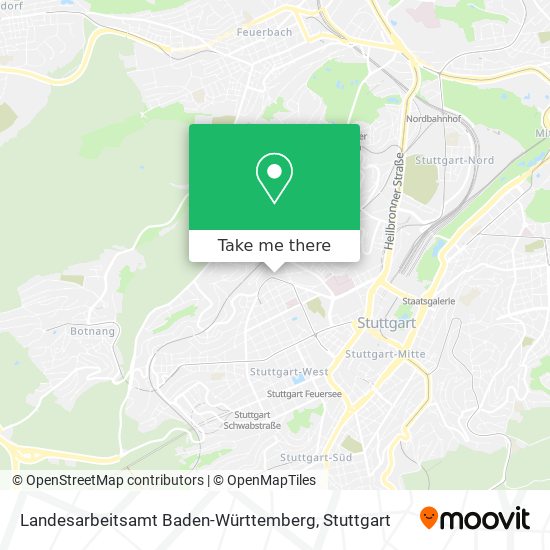 Landesarbeitsamt Baden-Württemberg map
