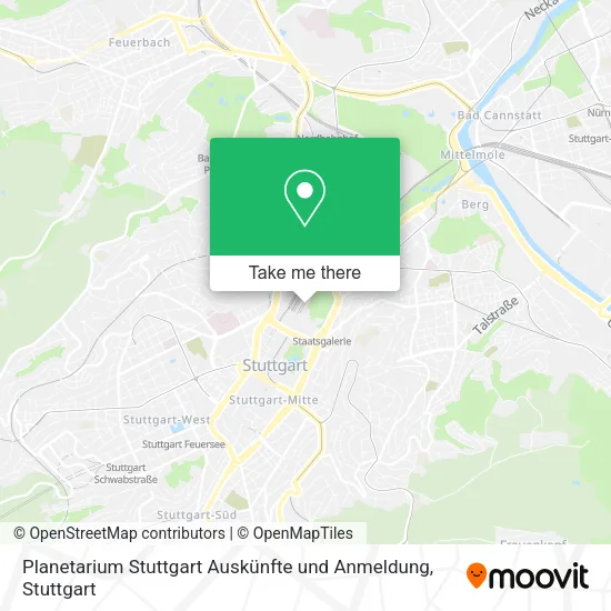 Planetarium Stuttgart Auskünfte und Anmeldung map