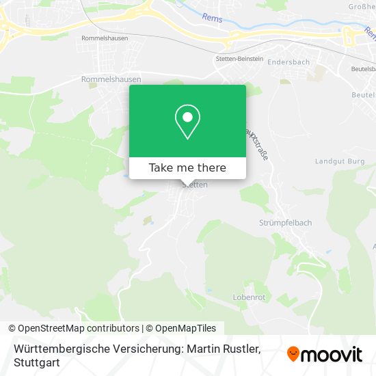 Württembergische Versicherung: Martin Rustler map