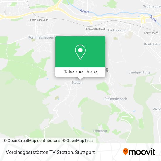 Vereinsgaststätten TV Stetten map