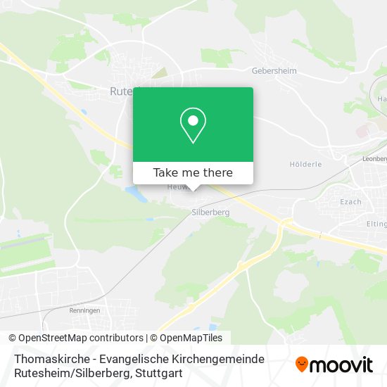 Карта Thomaskirche - Evangelische Kirchengemeinde Rutesheim / Silberberg