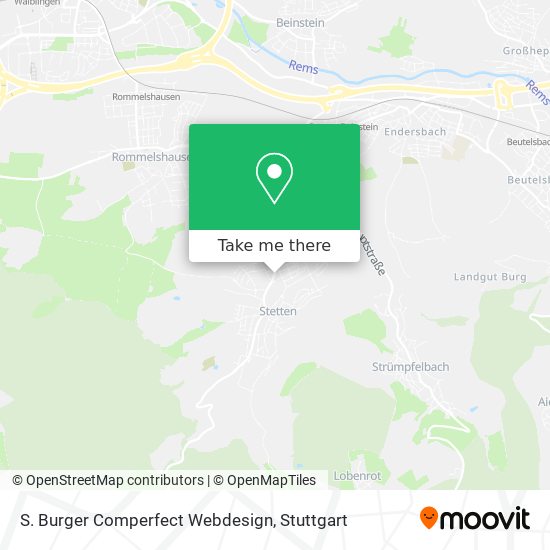 S. Burger Comperfect Webdesign map
