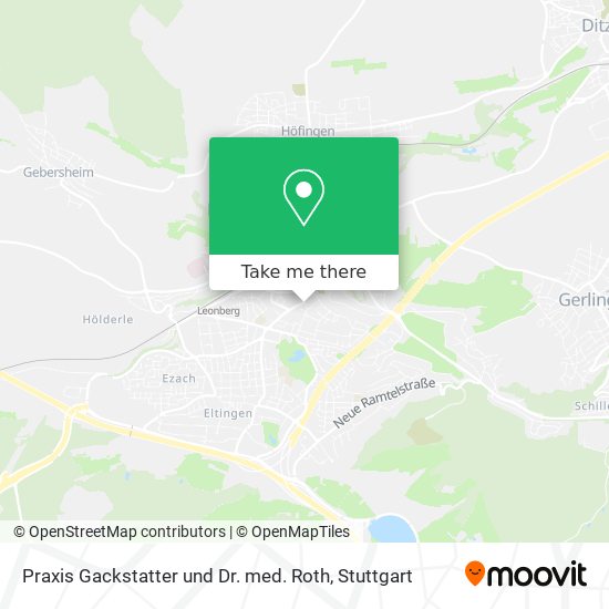 Praxis Gackstatter und Dr. med. Roth map