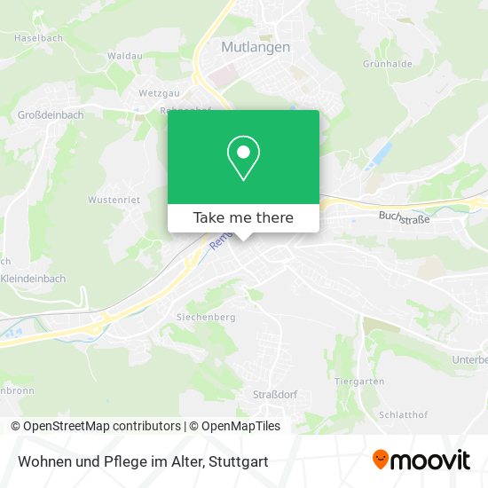 Wohnen und Pflege im Alter map