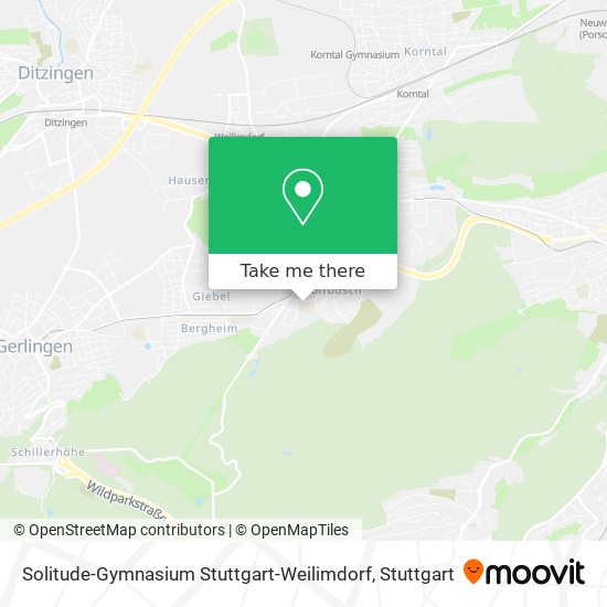 Карта Solitude-Gymnasium Stuttgart-Weilimdorf