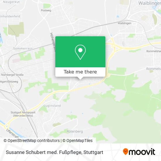 Карта Susanne Schubert med. Fußpflege