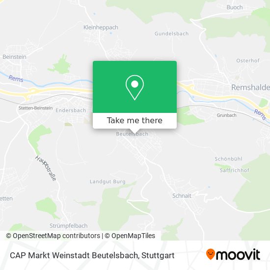 CAP Markt Weinstadt Beutelsbach map