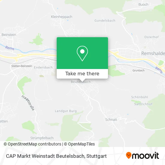 Карта CAP Markt Weinstadt Beutelsbach