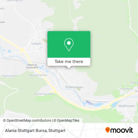 Alania Stuttgart Bursa map