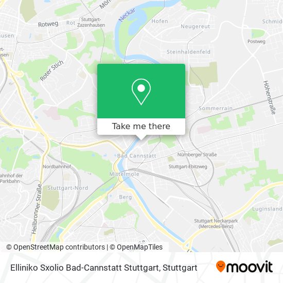 Elliniko Sxolio Bad-Cannstatt Stuttgart map