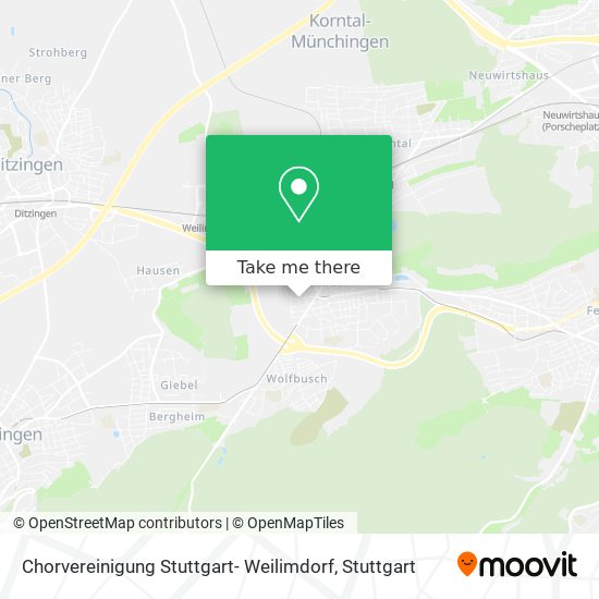 Карта Chorvereinigung Stuttgart- Weilimdorf