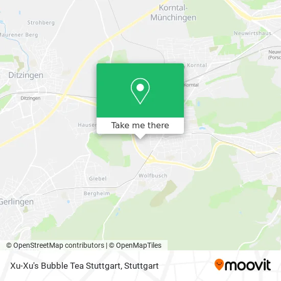 Карта Xu-Xu's Bubble Tea Stuttgart