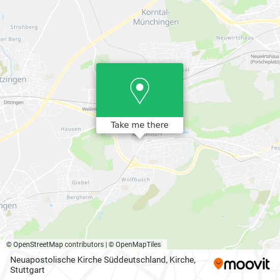 Neuapostolische Kirche Süddeutschland, Kirche map