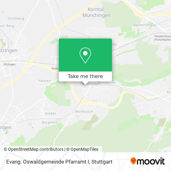 Evang. Oswaldgemeinde Pfarramt I map