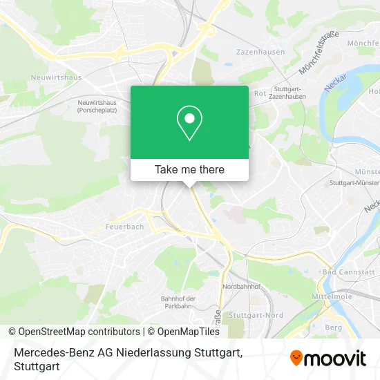 Карта Mercedes-Benz AG Niederlassung Stuttgart