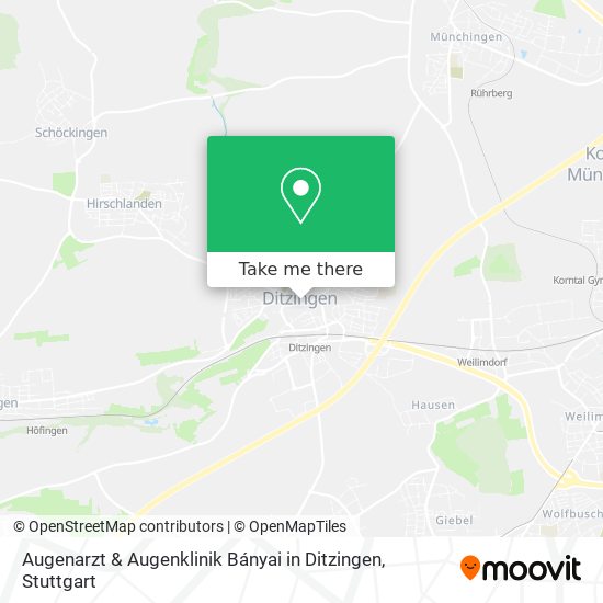 Карта Augenarzt & Augenklinik Bányai in Ditzingen