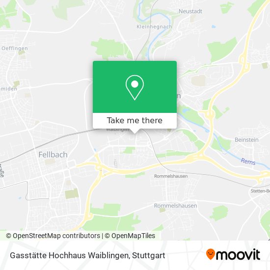 Gasstätte Hochhaus Waiblingen map