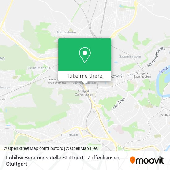 Карта Lohibw Beratungsstelle Stuttgart - Zuffenhausen