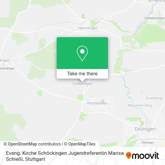Карта Evang. Kirche Schöckingen Jugendreferentin Marisa Schießl