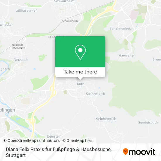 Карта Diana Felix Praxis für Fußpflege & Hausbesuche
