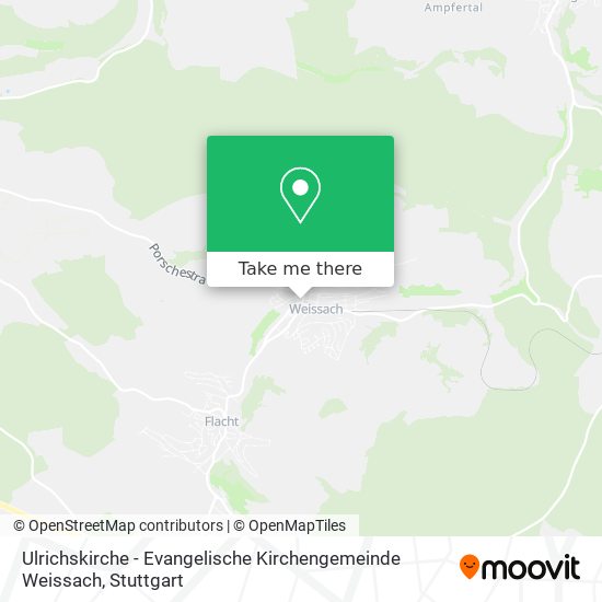 Ulrichskirche - Evangelische Kirchengemeinde Weissach map