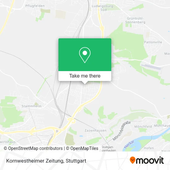 Карта Kornwestheimer Zeitung
