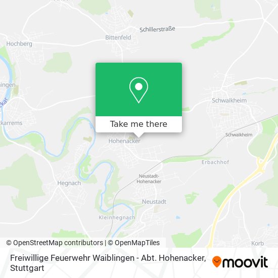 Freiwillige Feuerwehr Waiblingen - Abt. Hohenacker map