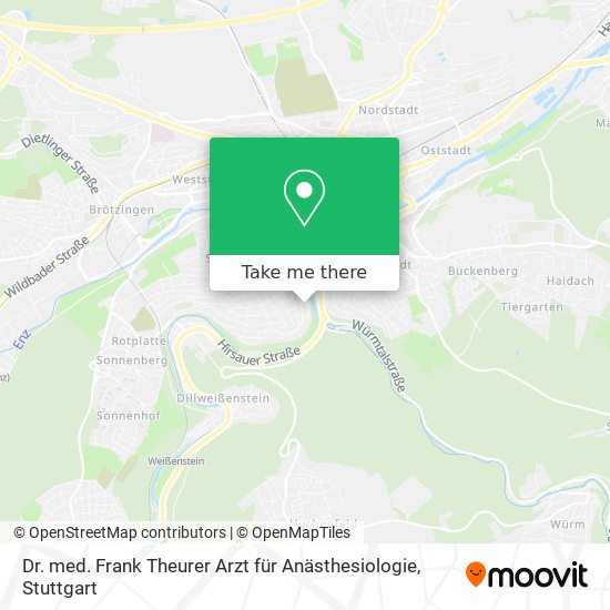 Dr. med. Frank Theurer Arzt für Anästhesiologie map